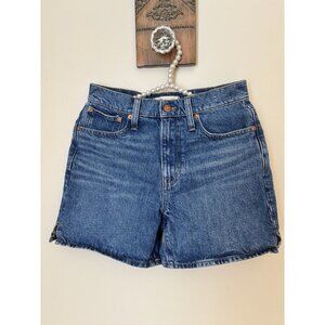 Madewell Womens Size 23 Relaxed Mid Length Denim Shorts Medium Wash